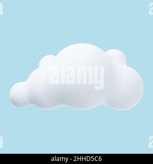 3D realistische einfache Wolken Stock Vektor