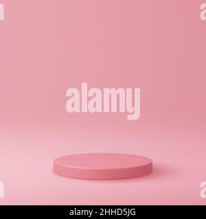 Abstrakt rosa Zylinder Podest, Stock Vektor