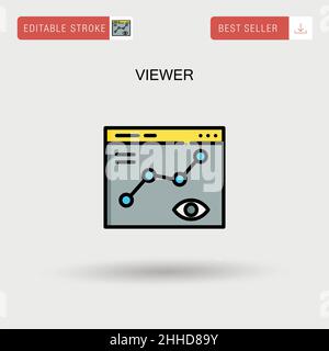 Einfaches Vektorsymbol des Viewers. Stock Vektor