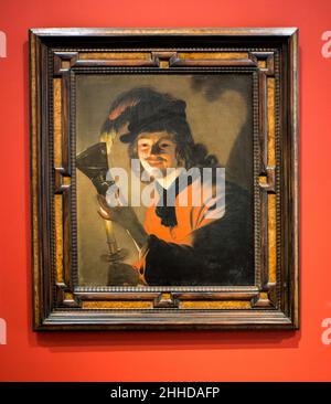 Wiedereröffnung des Musée d'Art de Toulon (reportage): Gerrit van HONTHORST (1590-1656) Le Buveur Stockfoto