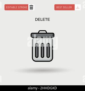 Einfaches Vektorsymbol löschen. Stock Vektor
