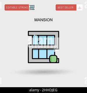 Villa einfaches Vektor-Symbol. Stock Vektor