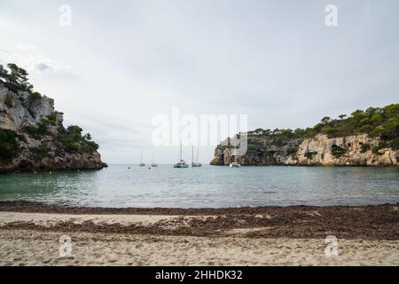 Fantastische Aussicht auf die Strände von Menorca. Stockfoto