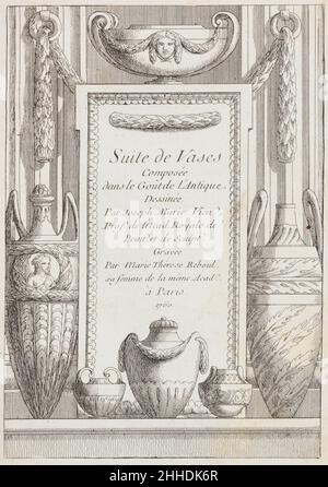 Suite de Vases Composée dans le Goût de l'Antique... 1760 entworfen von Joseph Marie Vien Französisch. Suite de Vases Composée dans le Goût de l'Antique... 358396 Stockfoto