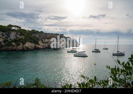 Fantastische Aussicht auf die Strände von Menorca. Stockfoto