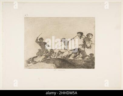 Tafel 29 aus 'die Katastrophen des Krieges' (Los Desastres de la Guerra): 'Er hat es verdient.' (Lo merecia.) Ca. 1810 ( veröffentlicht 1863) Goya (Francisco de Goya y Lucientes) Spanisch. Tafel 29 aus 'die Katastrophen des Krieges' (Los Desastres de la Guerra): 'Er hat es verdient.' (Lo merecia.) 381371 Künstler: Goya (Francisco de Goya y Lucientes), Spanisch, Fuendetodos 1746?1828 Bordeaux, Platte 29 aus 'die Katastrophen des Krieges' (Los Desastres de la Guerra):: 'Er hat es verdient' (Lo merecia), 1810 ( veröffentlicht 1863), Radierung, Trockenpunkt, Burin und Burnisher, Platte: 6 7/8 ? 8 1/2 Zoll (17,4 ? 21,6 cm) Blatt: 13 7/16 x 9 7/8 Zoll (3 Stockfoto