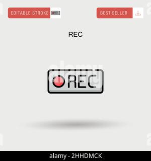 Symbol für einfachen Vektor von REC. Stock Vektor