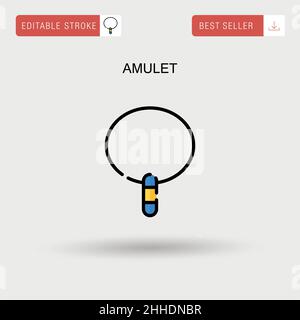 Einfaches Vektorsymbol für Amulett. Stock Vektor