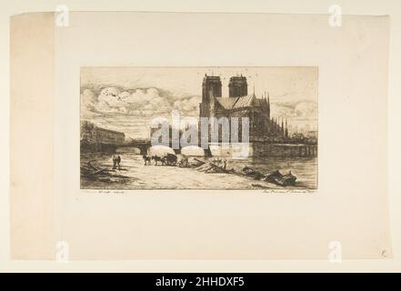 Die Apsis von Notre-Dame, Paris 1854 Charles Meryon Französisch. Die Apsis von Notre-Dame, Paris 376649 Stockfoto