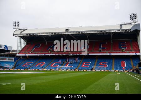 LONDON, ENGLAND - 23. JANUAR: Während des Premier League-Spiels zwischen Crystal Palace und Liverpool im Selhurst Park am 23. Januar 2022 in London, Uni Stockfoto