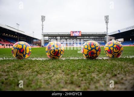 LONDON, ENGLAND - 23. JANUAR: Während des Premier League-Spiels zwischen Crystal Palace und Liverpool im Selhurst Park am 23. Januar 2022 in London, Uni Stockfoto