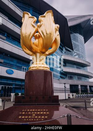 Golden Bauhinia Square Hongkong Stockfoto