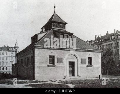 Städtisches Volksbraumbad II Leipzig um 1910 beschnitten. Stockfoto