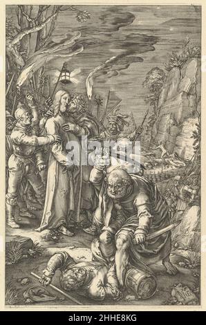 Der Verrat Christi, aus der Passion Christi ca. 1598–1617 Anonym. Der Verrat Christi, aus der Passion Christi 398295 Stockfoto