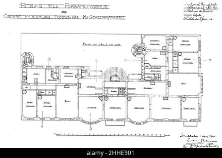 Stallmästaren 11, ritn, vån 2 tr, 1905. Stockfoto