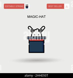 Magic-hat einfaches Vektorsymbol. Stock Vektor