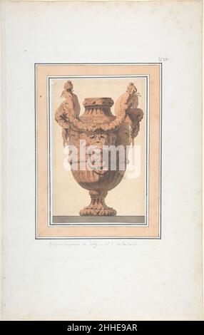 Design für Vase Mitte des 18th. Jahrhunderts nach Jacques François Joseph Saly Französisch. Design für Vase 354034 Stockfoto