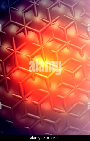 Vulkanische Lava Konzept in rot und orange Farbe, 3D fraktalen Hintergrund. Dekorative Bild für Design Stockfoto