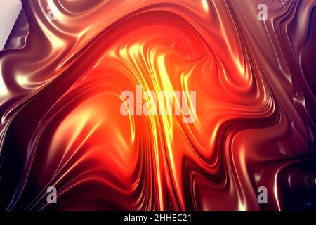 Vulkanische Lava Konzept in rot und orange Farbe, 3D fraktalen Hintergrund. Dekorative Bild für Design Stockfoto