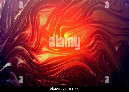Vulkanische Lava Konzept in rot und orange Farbe, 3D fraktalen Hintergrund. Dekorative Bild für Design Stockfoto