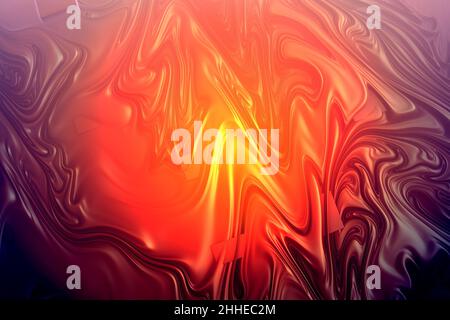 Vulkanische Lava Konzept in rot und orange Farbe, 3D fraktalen Hintergrund. Dekorative Bild für Design Stockfoto