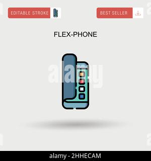 Einfaches Vektorsymbol für Flex-Telefon. Stock Vektor