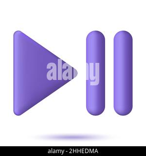 Wiedergabe- oder Pause-Taste Stock Vektor