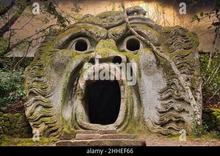 Der Ogre, das Monstersymbol des Bomarzo-Monsterparks Stockfoto