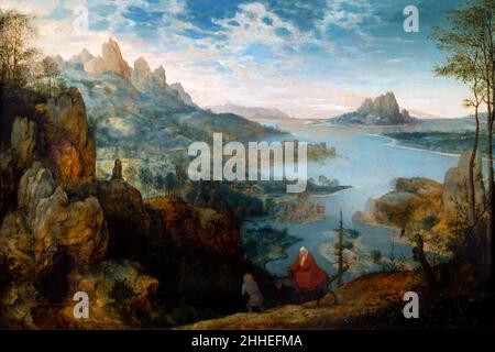 Landschaft mit der Flucht nach Ägypten, Pieter Bruegel der Ältere, 1563, Courtauld Gallery, London, England, VEREINIGTES KÖNIGREICH Stockfoto