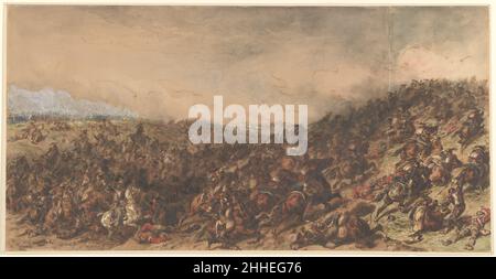 Kampfszene (Waterloo) 1815–66 Hippolyte Bellangé Französisch. Kampfszene (Waterloo) 334433 Stockfoto