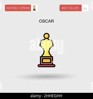 Oscar einfaches Vektorsymbol. Stock Vektor