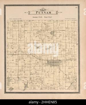 Standardatlas von Livingston County, Michigan - einschließlich eines Plat-Buches der Dörfer, Städte und Townships des County, Landkarte des Staates, der Vereinigten Staaten und der Welt, Bauernverzeichnis, Referenz Stockfoto