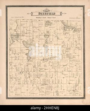 Standardatlas von Livingston County, Michigan - einschließlich eines Plat-Buches der Dörfer, Städte und Townships des County, Landkarte des Staates, der Vereinigten Staaten und der Welt, Bauernverzeichnis, Referenz Stockfoto