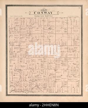 Standardatlas von Livingston County, Michigan - einschließlich eines Plat-Buches der Dörfer, Städte und Townships des County, Landkarte des Staates, der Vereinigten Staaten und der Welt, Bauernverzeichnis, Referenz Stockfoto