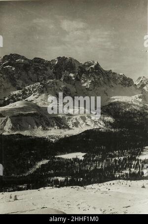 Standpunkt Kreuzberg, Panorama Croda di Campo bis Rotwand. (4. Teilbild zu WK ALB 03685a) Stockfoto