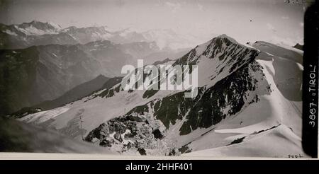 Standpunkt, Monte Voz, Blick gegen die Adamellogruppe Stockfoto