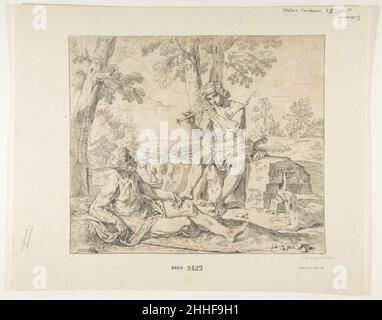 Mercury und Argus ca. 1630–1648 Simone Cantarini Italienisch. Mercury und Argus 341515 Stockfoto