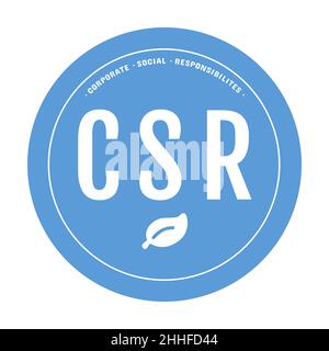 Symbol für soziale Verantwortung von CSR-Unternehmen Stockfoto
