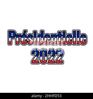 Französische Präsidentschaftswahl im Jahr 2022 Symbol Stockfoto