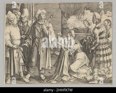 Potiphars Frau beschuldigt Joseph (Kopie) n.d. Nach Lucas van Leyden Niederlandisch. Potiphars Frau beschuldigt Joseph (Kopie) 370394 Stockfoto