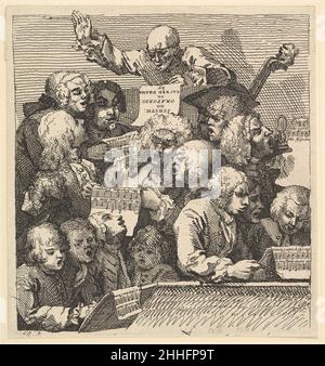 Ein Chor der Sänger oder das Oratorium Dezember 1732 William Hogarth British. Ein Chor der Sänger oder das Oratorium 392588 Stockfoto