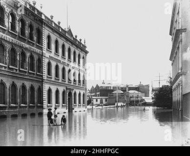 Überschwemmungen in Brisbane, 1893. Stockfoto