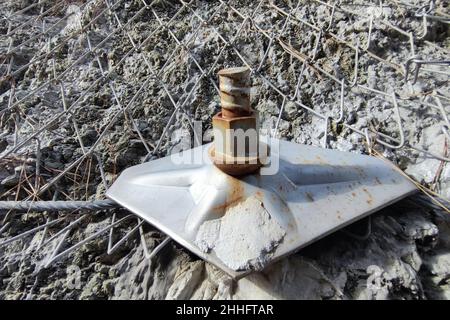 Acier Iron Metallic-Netz für Steinabsturzschutz Stockfoto