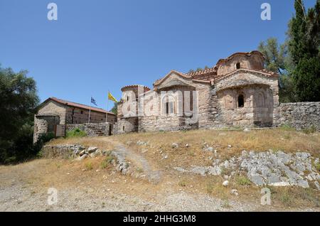 Kypseli, Griechenland - byzantinisches Kloster von Agios Dimitros aks Saint Demetrius in Epirus Stockfoto