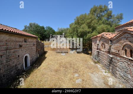 Kypseli, Griechenland - byzantinisches Kloster von Agios Dimitros aks Saint Demetrius in Epirus Stockfoto