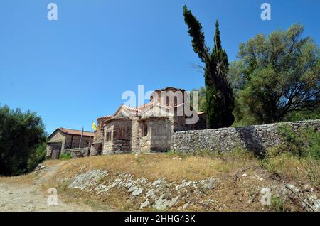 Kypseli, Griechenland - byzantinisches Kloster von Agios Dimitros aks Saint Demetrius in Epirus Stockfoto