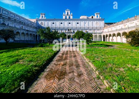 Neapel Kampanien Italien. Die Certosa di San Martino ist ein ehemaliger Klosterkomplex, heute ein Museum, in Neapel. Stockfoto