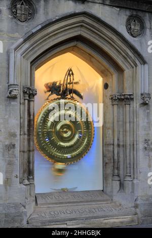 The Corpus Clock, Taylor Library, Corpus Christi College, University of Cambridge, Cambridgeshire, England Stockfoto