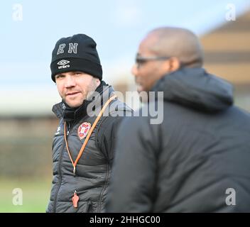 Oriam Sports Centre Edinburgh, Schottland UK.24th.Jan 22 Hearts Manager Robbie Neilson Trainingseinheit für Cinch Premiership Spiel gegen Celtic. Kredit: eric mccowat/Alamy Live Nachrichten Stockfoto