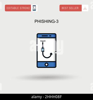 Einfaches Vektorsymbol Phishing-3. Stock Vektor